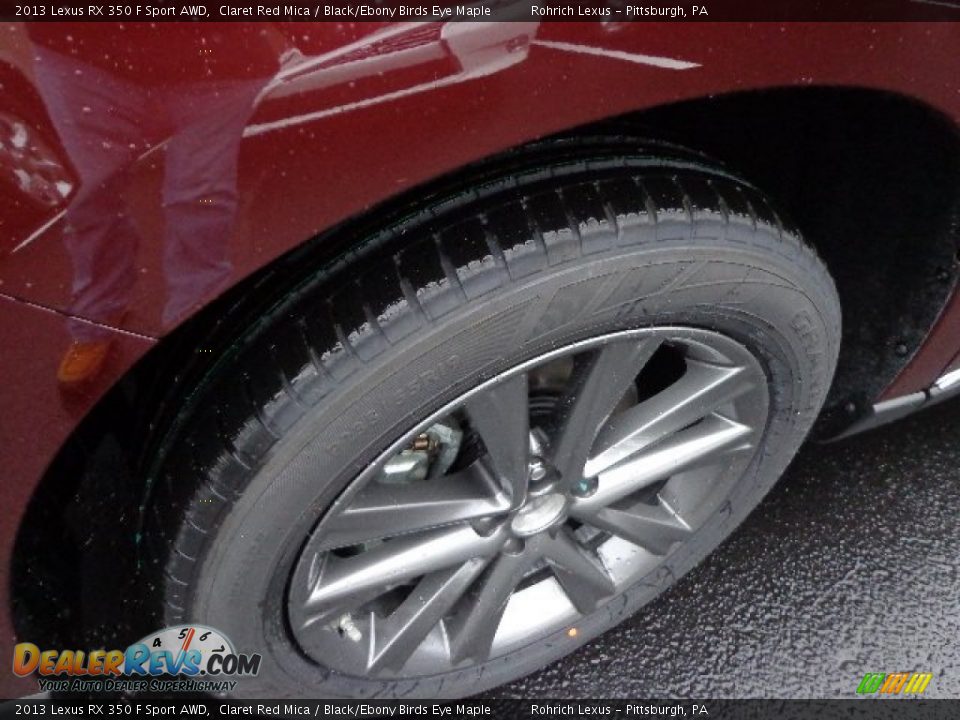 2013 Lexus RX 350 F Sport AWD Claret Red Mica / Black/Ebony Birds Eye Maple Photo #9