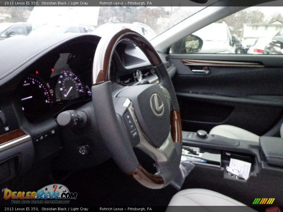 2013 Lexus ES 350 Obsidian Black / Light Gray Photo #16