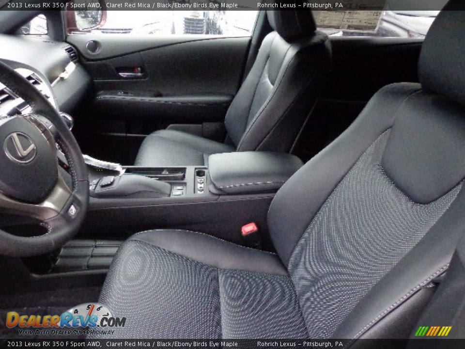 2013 Lexus RX 350 F Sport AWD Claret Red Mica / Black/Ebony Birds Eye Maple Photo #10