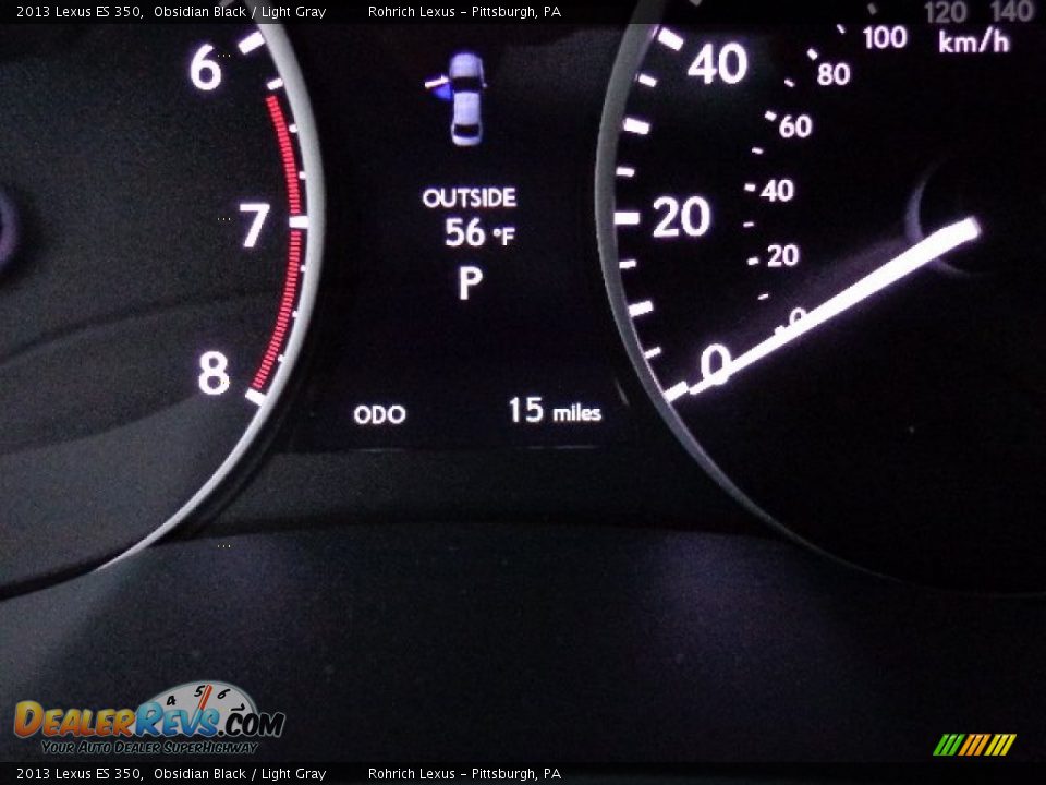 2013 Lexus ES 350 Obsidian Black / Light Gray Photo #19