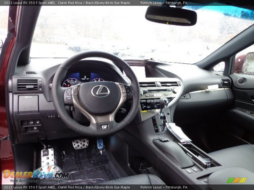 2013 Lexus RX 350 F Sport AWD Claret Red Mica / Black/Ebony Birds Eye Maple Photo #12