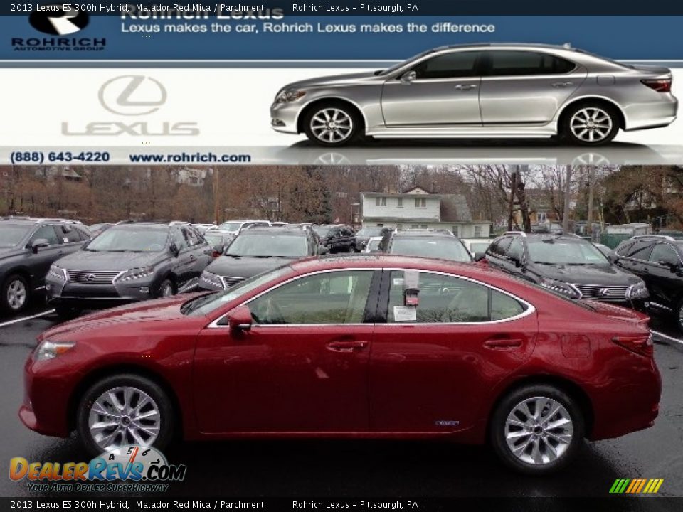 2013 Lexus ES 300h Hybrid Matador Red Mica / Parchment Photo #1