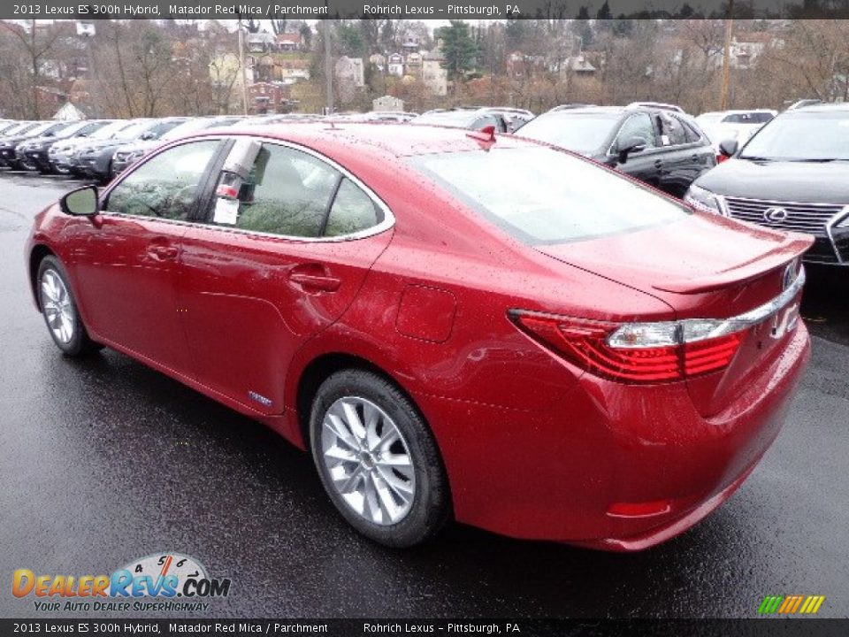 2013 Lexus ES 300h Hybrid Matador Red Mica / Parchment Photo #2