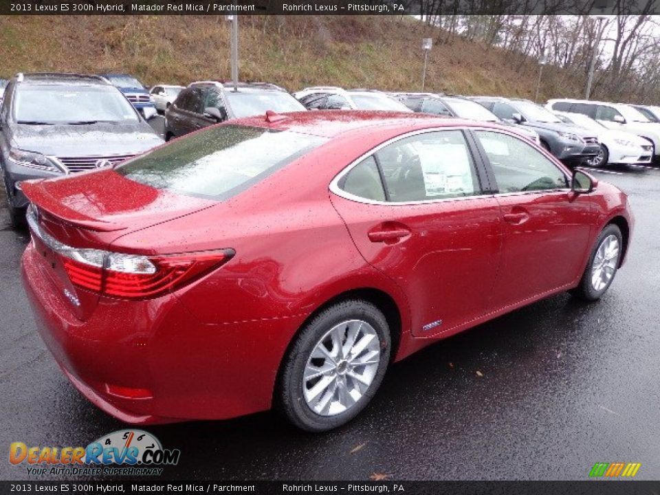 2013 Lexus ES 300h Hybrid Matador Red Mica / Parchment Photo #4