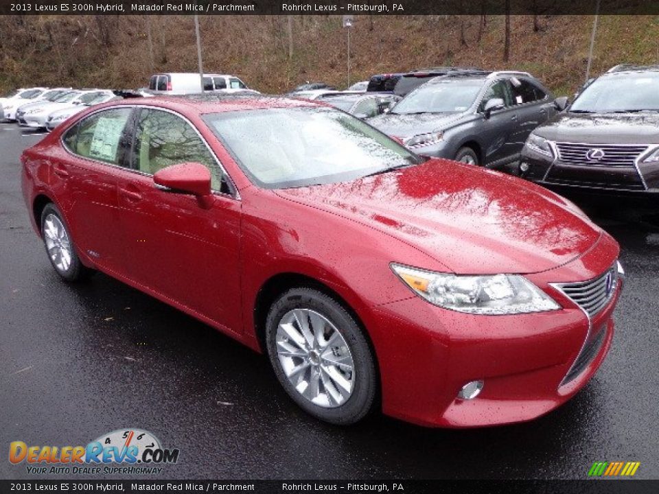 2013 Lexus ES 300h Hybrid Matador Red Mica / Parchment Photo #6