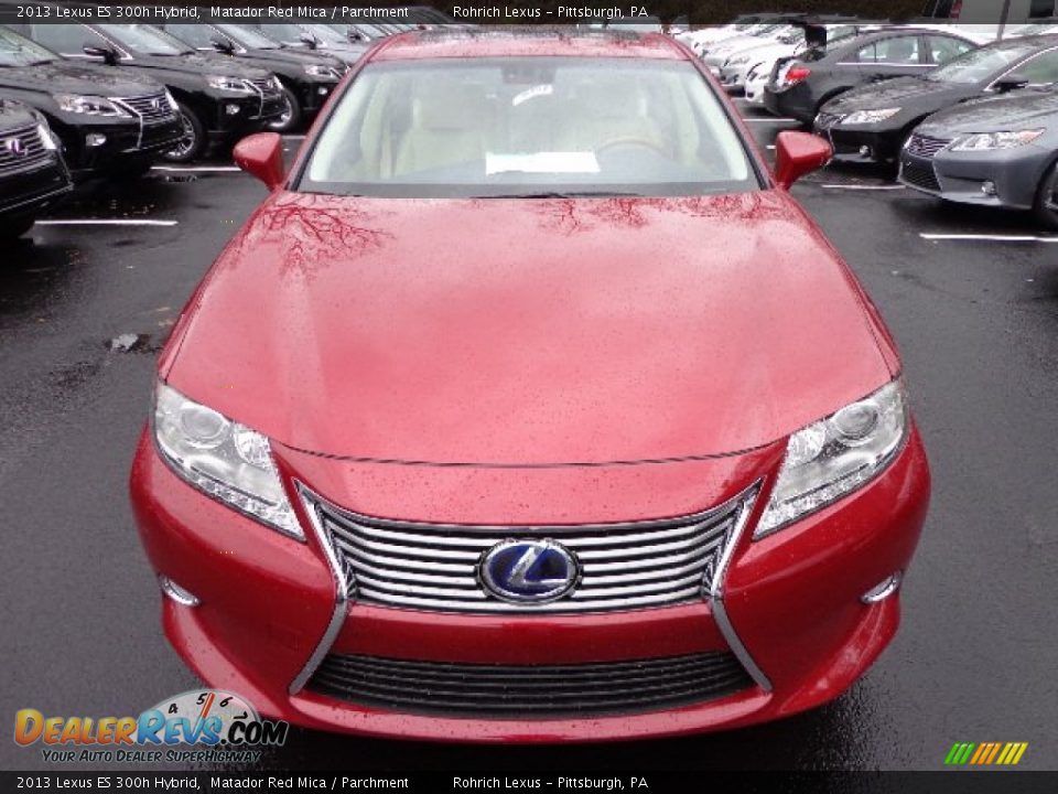 2013 Lexus ES 300h Hybrid Matador Red Mica / Parchment Photo #7