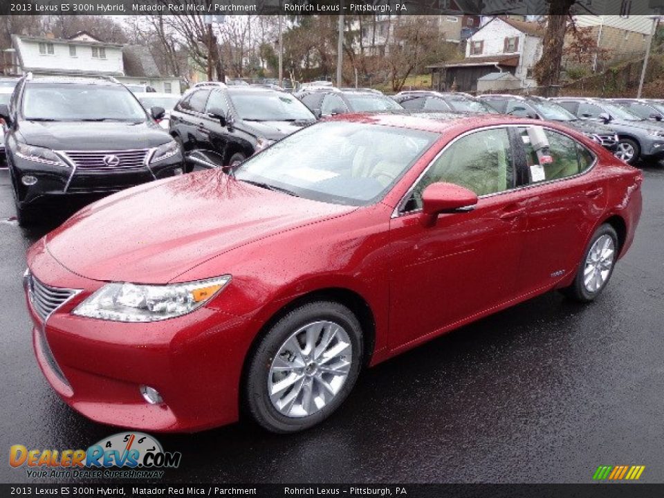2013 Lexus ES 300h Hybrid Matador Red Mica / Parchment Photo #8