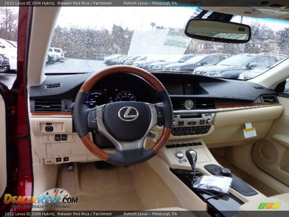 2013 Lexus ES 300h Hybrid Matador Red Mica / Parchment Photo #12