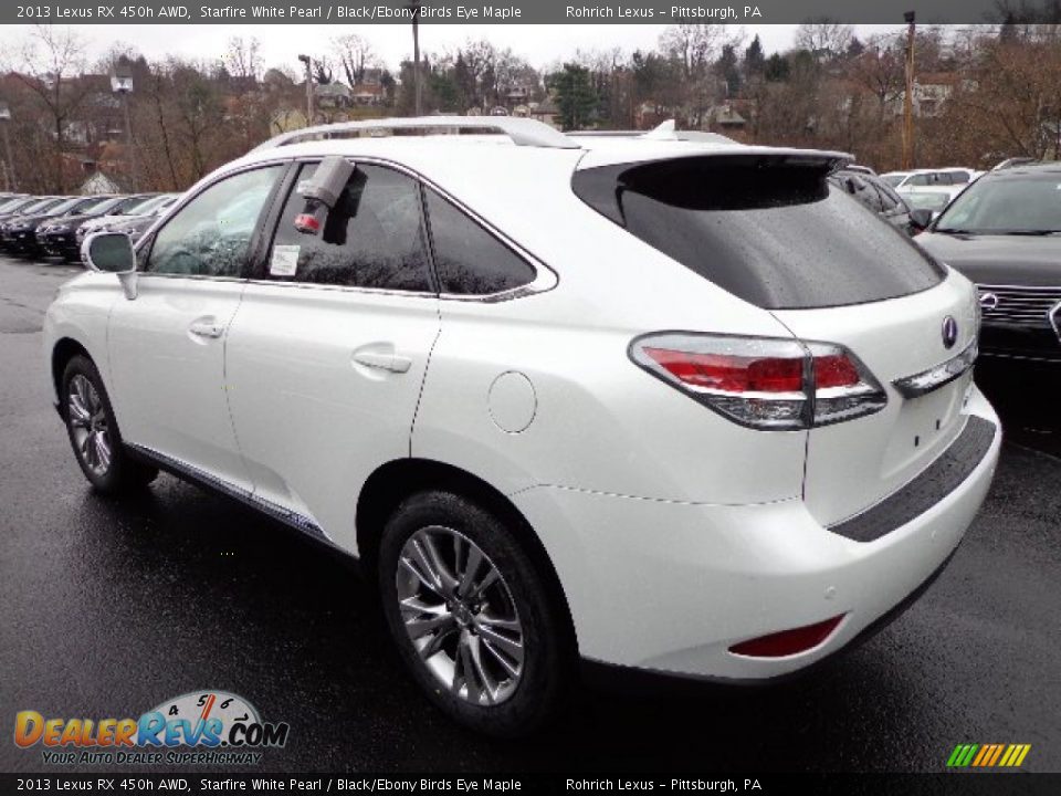 2013 Lexus RX 450h AWD Starfire White Pearl / Black/Ebony Birds Eye Maple Photo #2
