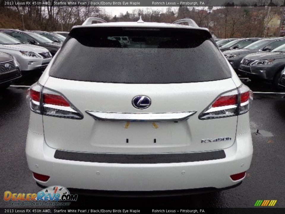 2013 Lexus RX 450h AWD Starfire White Pearl / Black/Ebony Birds Eye Maple Photo #3
