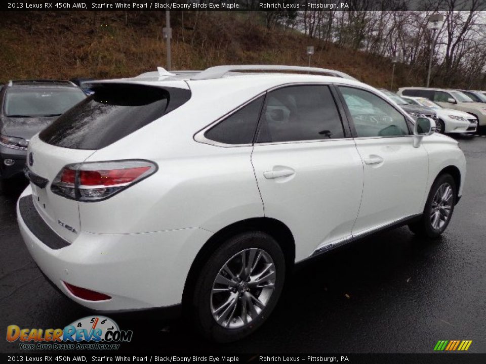 2013 Lexus RX 450h AWD Starfire White Pearl / Black/Ebony Birds Eye Maple Photo #4