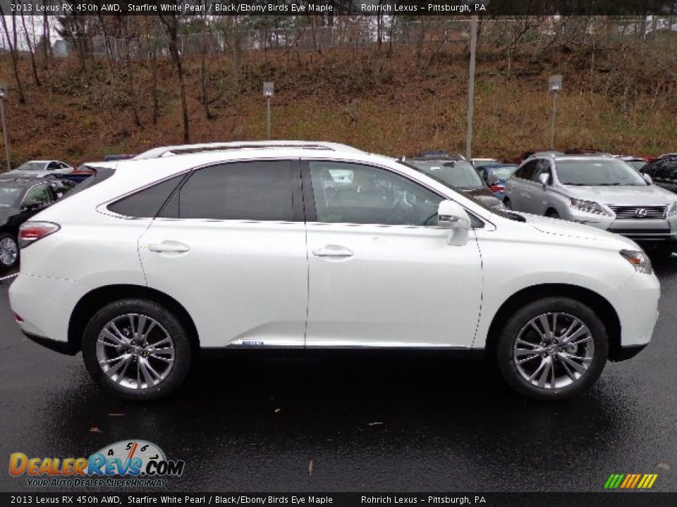 2013 Lexus RX 450h AWD Starfire White Pearl / Black/Ebony Birds Eye Maple Photo #5