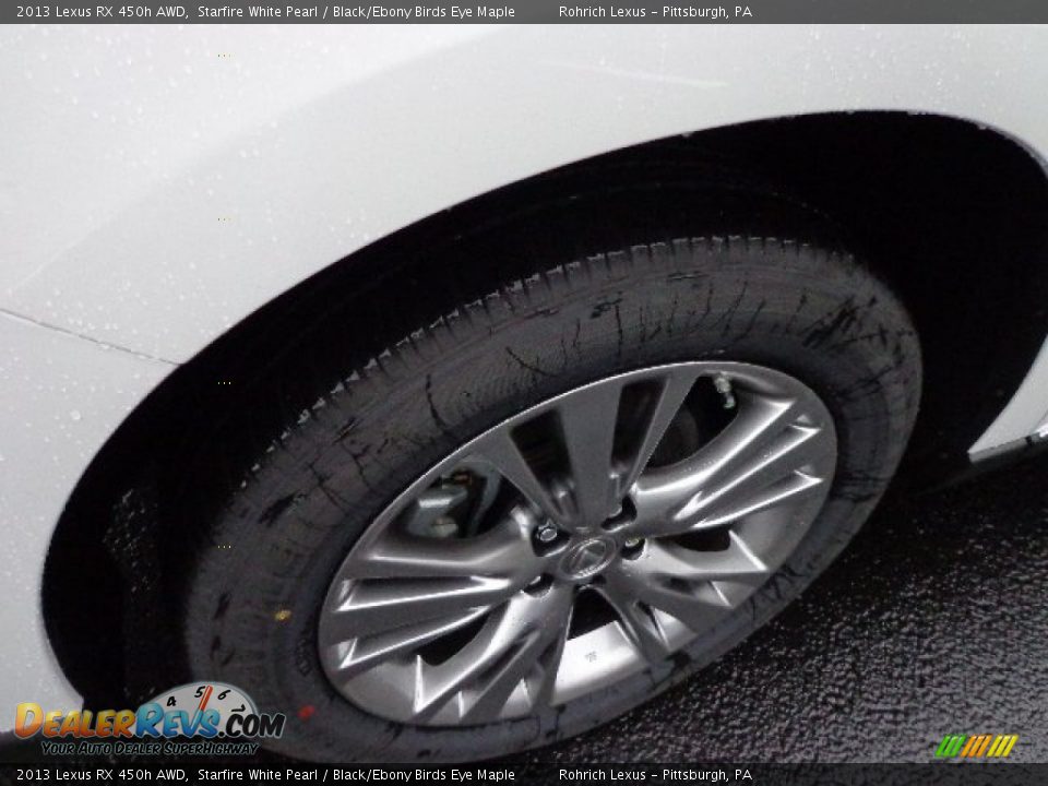 2013 Lexus RX 450h AWD Starfire White Pearl / Black/Ebony Birds Eye Maple Photo #9