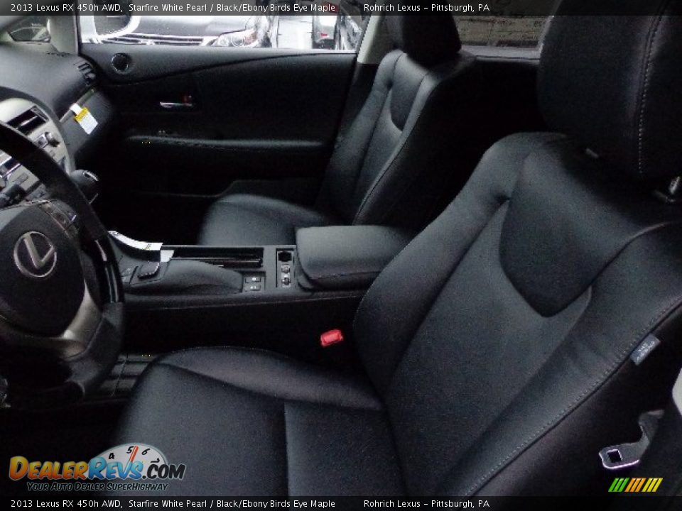 2013 Lexus RX 450h AWD Starfire White Pearl / Black/Ebony Birds Eye Maple Photo #10