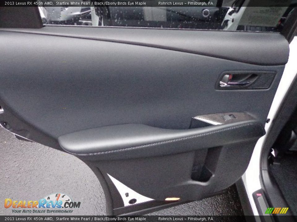 2013 Lexus RX 450h AWD Starfire White Pearl / Black/Ebony Birds Eye Maple Photo #13