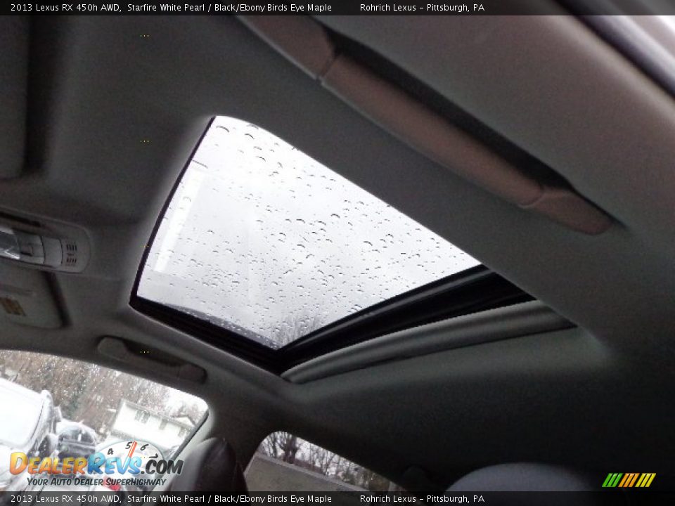 2013 Lexus RX 450h AWD Starfire White Pearl / Black/Ebony Birds Eye Maple Photo #15