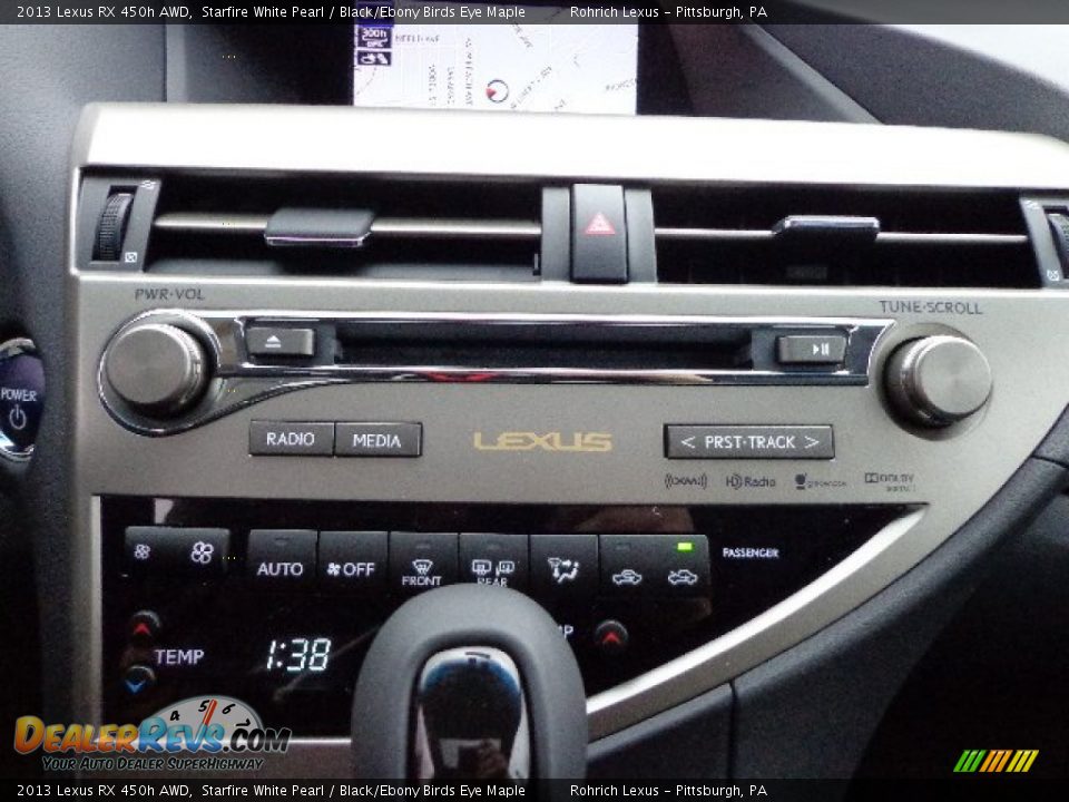 2013 Lexus RX 450h AWD Starfire White Pearl / Black/Ebony Birds Eye Maple Photo #18