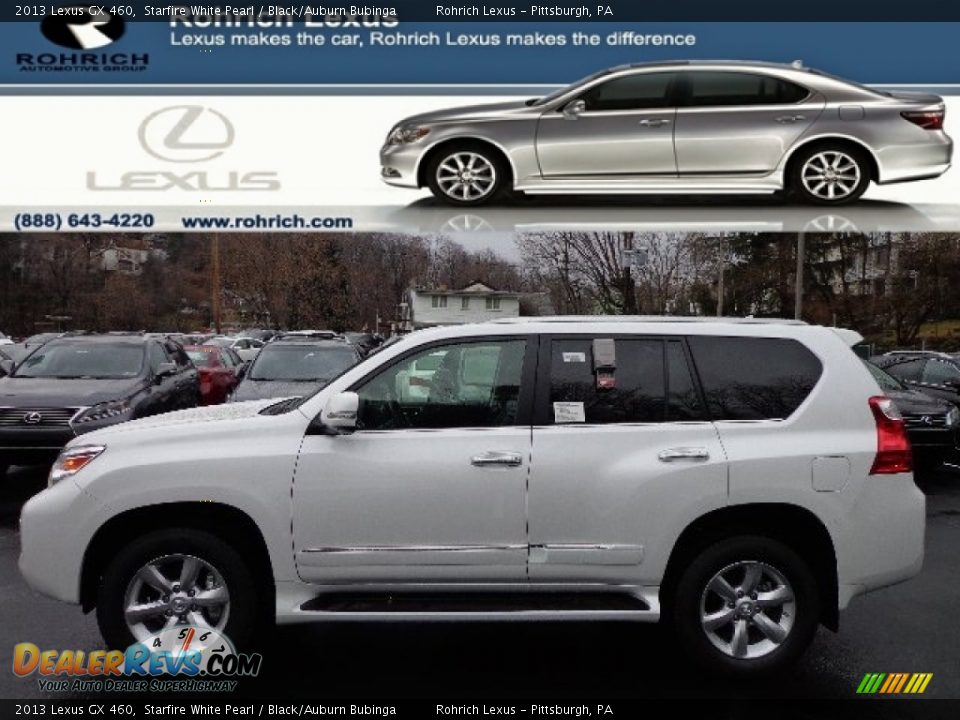 2013 Lexus GX 460 Starfire White Pearl / Black/Auburn Bubinga Photo #1