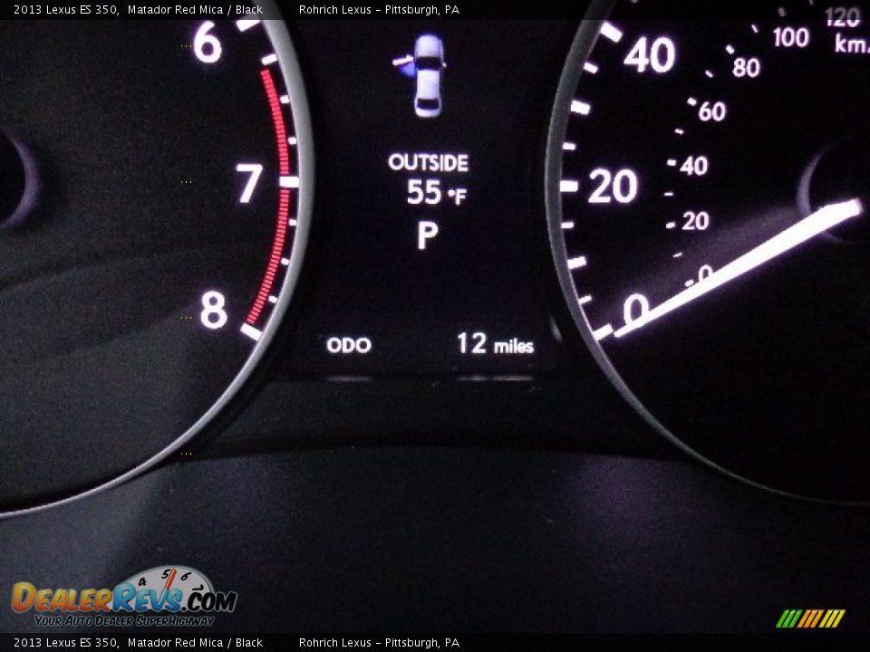 2013 Lexus ES 350 Matador Red Mica / Black Photo #19