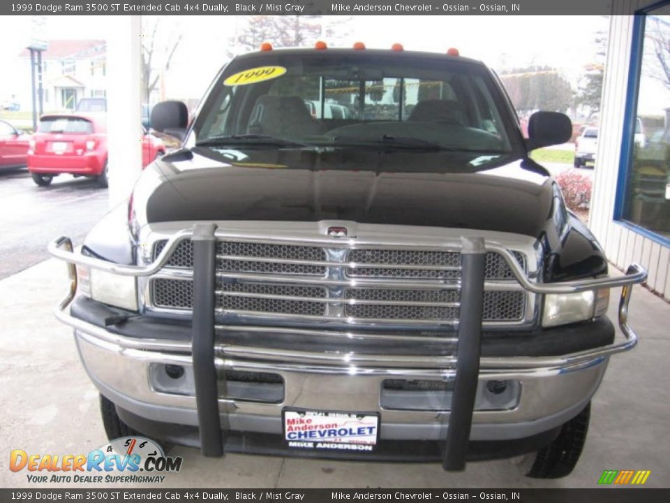 1999 Dodge Ram 3500 ST Extended Cab 4x4 Dually Black / Mist Gray Photo #8