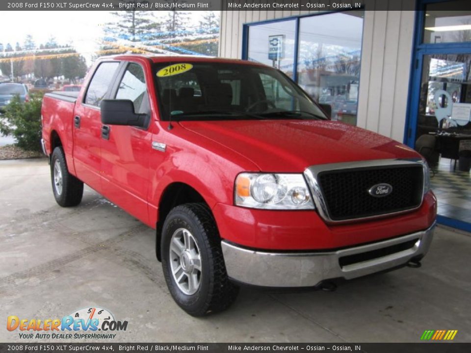 2008 Ford F150 XLT SuperCrew 4x4 Bright Red / Black/Medium Flint Photo #1