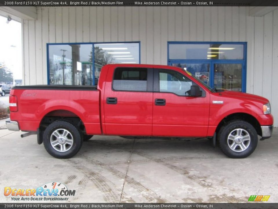 2008 Ford F150 XLT SuperCrew 4x4 Bright Red / Black/Medium Flint Photo #2