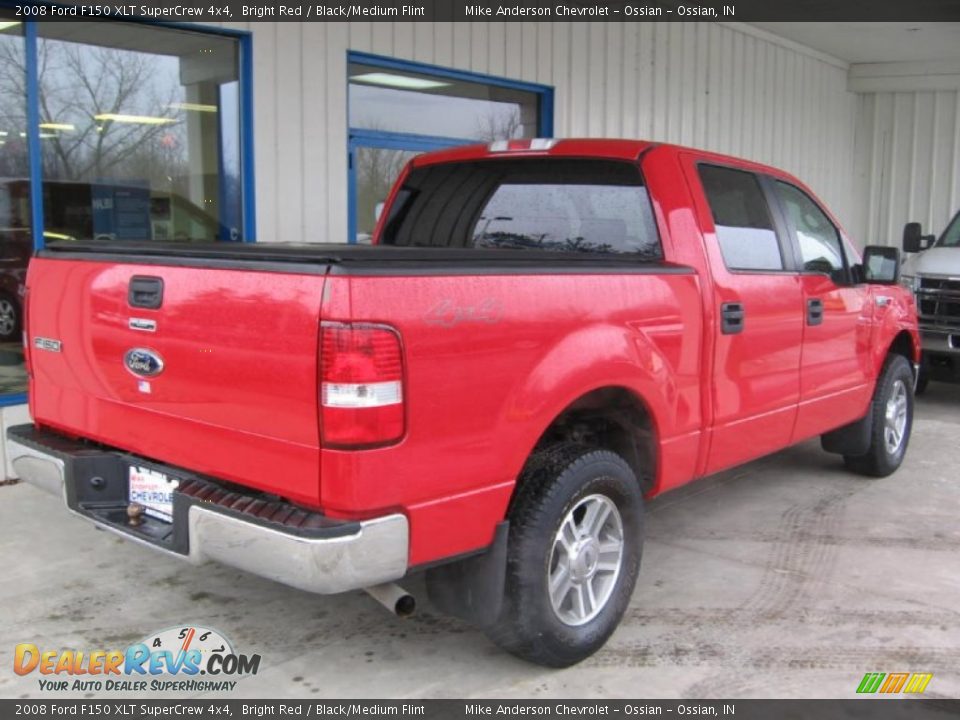 2008 Ford F150 XLT SuperCrew 4x4 Bright Red / Black/Medium Flint Photo #3