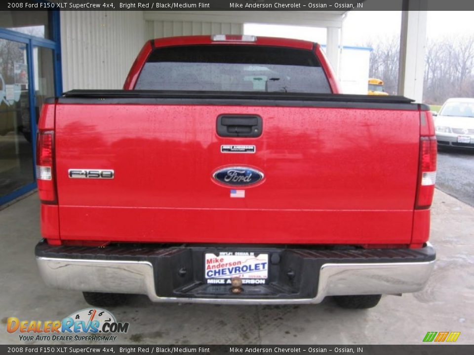 2008 Ford F150 XLT SuperCrew 4x4 Bright Red / Black/Medium Flint Photo #4
