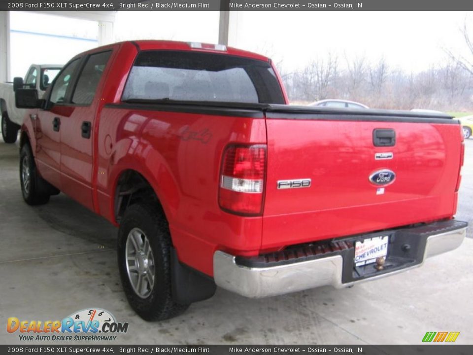 2008 Ford F150 XLT SuperCrew 4x4 Bright Red / Black/Medium Flint Photo #6