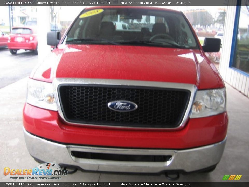 2008 Ford F150 XLT SuperCrew 4x4 Bright Red / Black/Medium Flint Photo #8