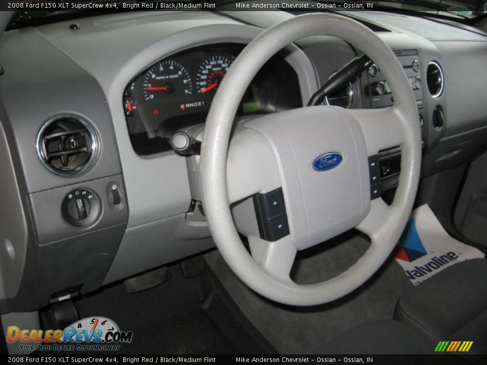 2008 Ford F150 XLT SuperCrew 4x4 Bright Red / Black/Medium Flint Photo #14