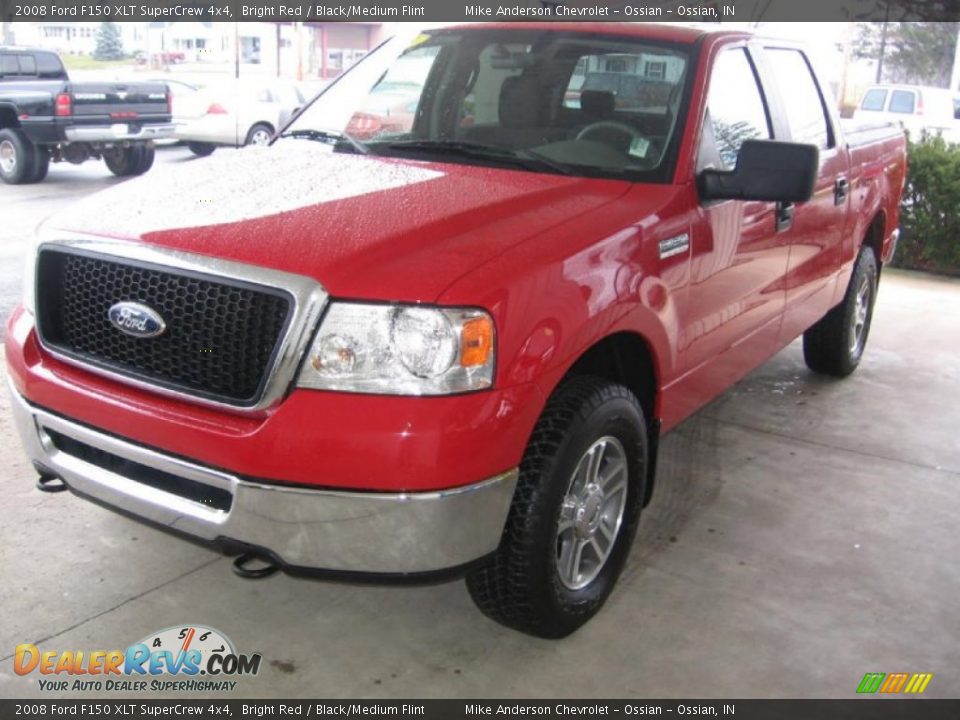 2008 Ford F150 XLT SuperCrew 4x4 Bright Red / Black/Medium Flint Photo #23