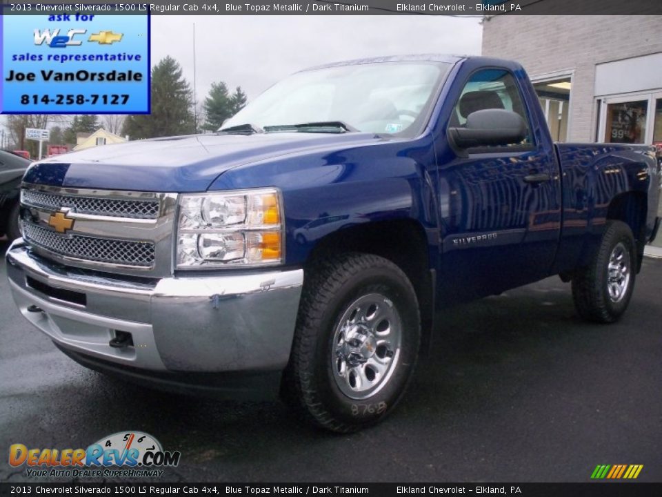2013 Chevrolet Silverado 1500 LS Regular Cab 4x4 Blue Topaz Metallic / Dark Titanium Photo #1