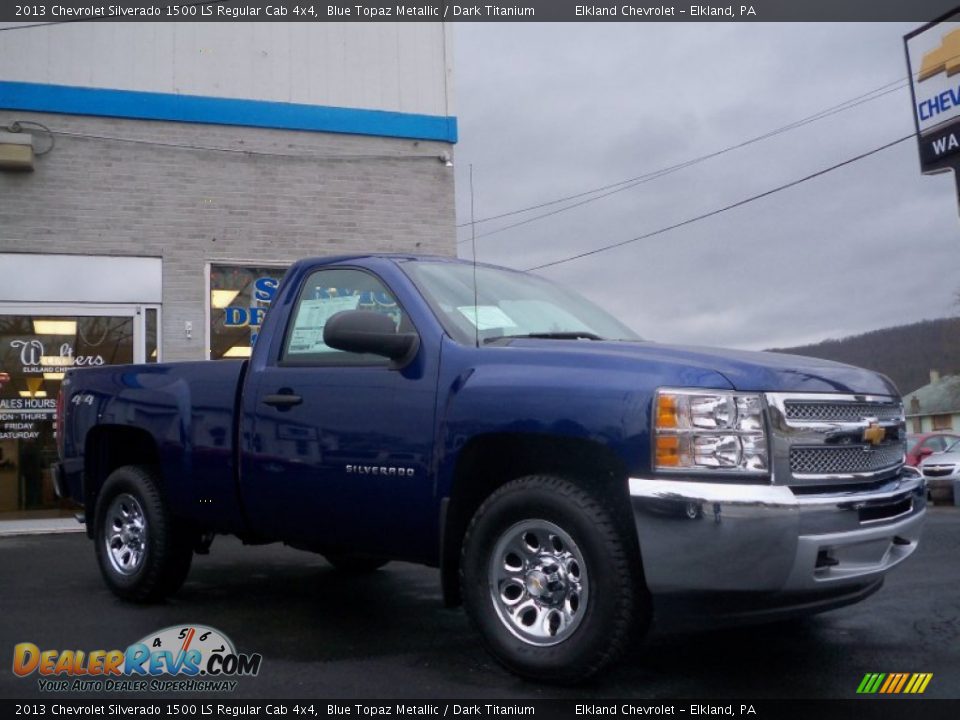 2013 Chevrolet Silverado 1500 LS Regular Cab 4x4 Blue Topaz Metallic / Dark Titanium Photo #3