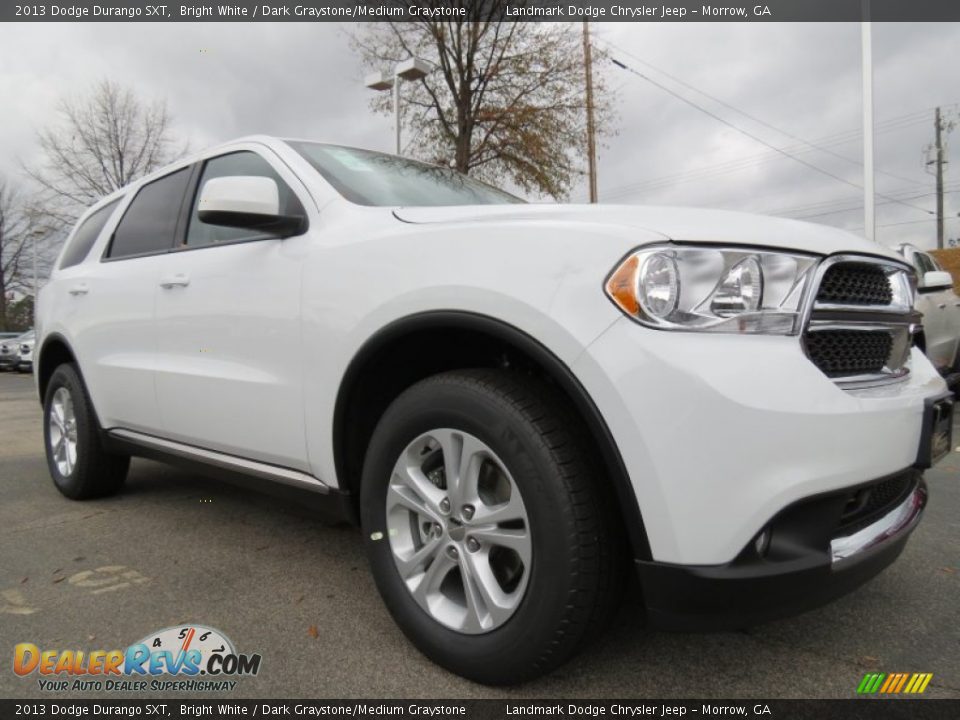 2013 Dodge Durango SXT Bright White / Dark Graystone/Medium Graystone Photo #4
