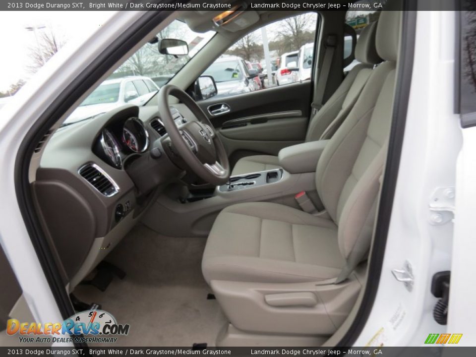2013 Dodge Durango SXT Bright White / Dark Graystone/Medium Graystone Photo #6