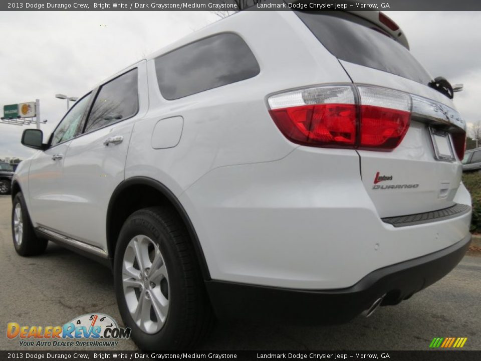2013 Dodge Durango Crew Bright White / Dark Graystone/Medium Graystone Photo #2