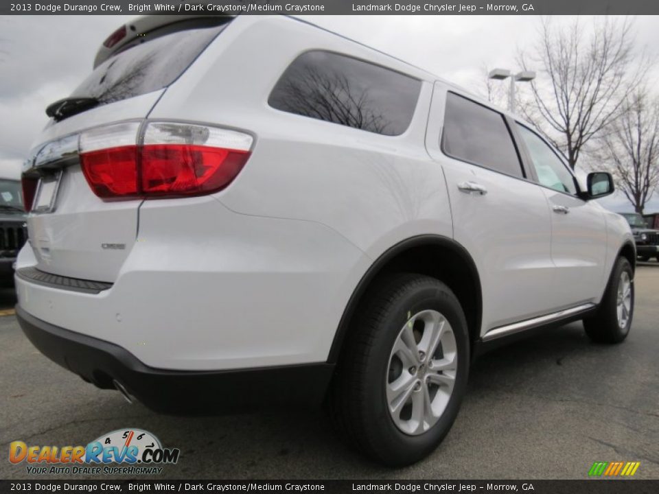 2013 Dodge Durango Crew Bright White / Dark Graystone/Medium Graystone Photo #3
