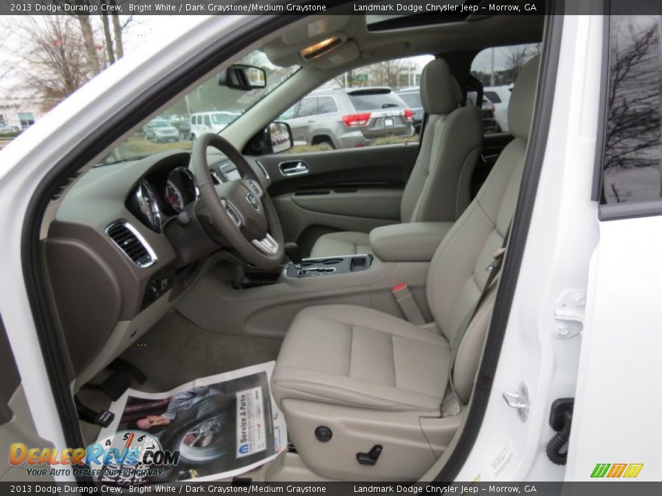 2013 Dodge Durango Crew Bright White / Dark Graystone/Medium Graystone Photo #6