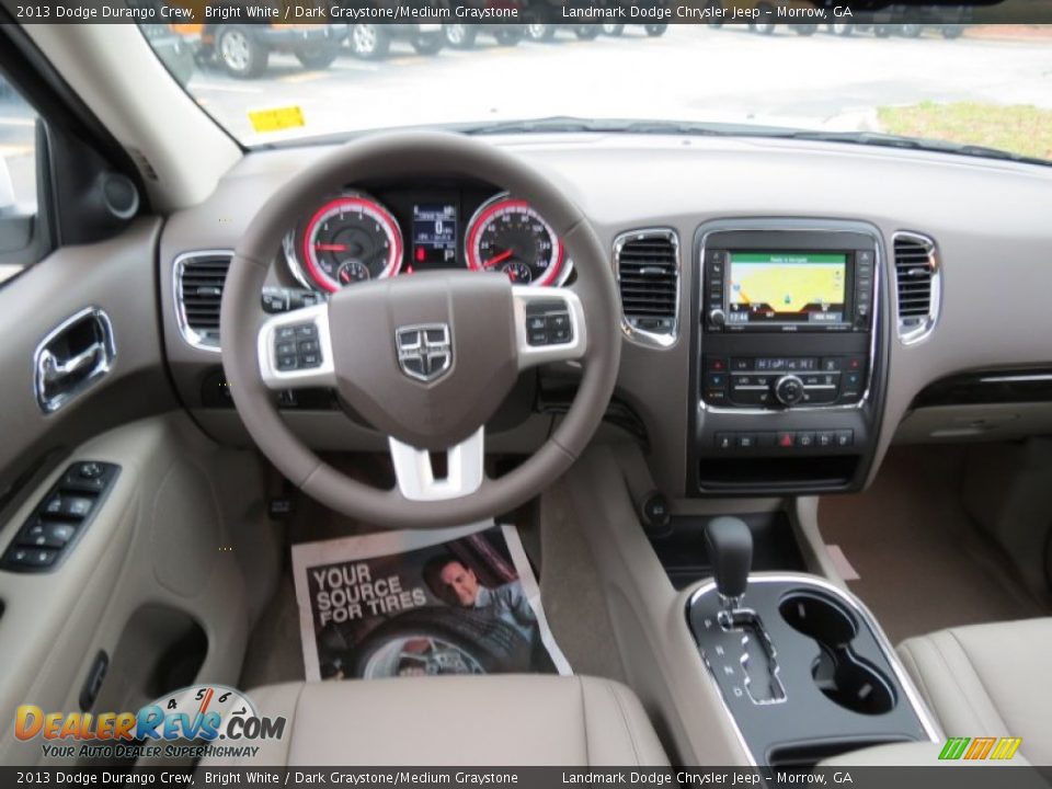 2013 Dodge Durango Crew Bright White / Dark Graystone/Medium Graystone Photo #9