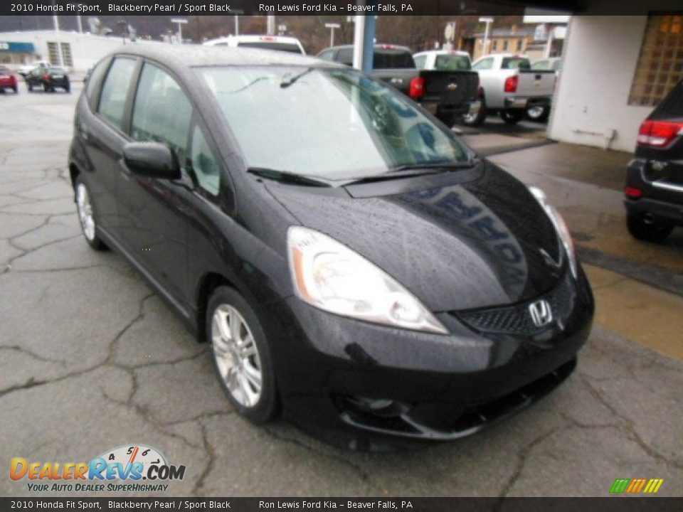 2010 Honda Fit Sport Blackberry Pearl / Sport Black Photo #2