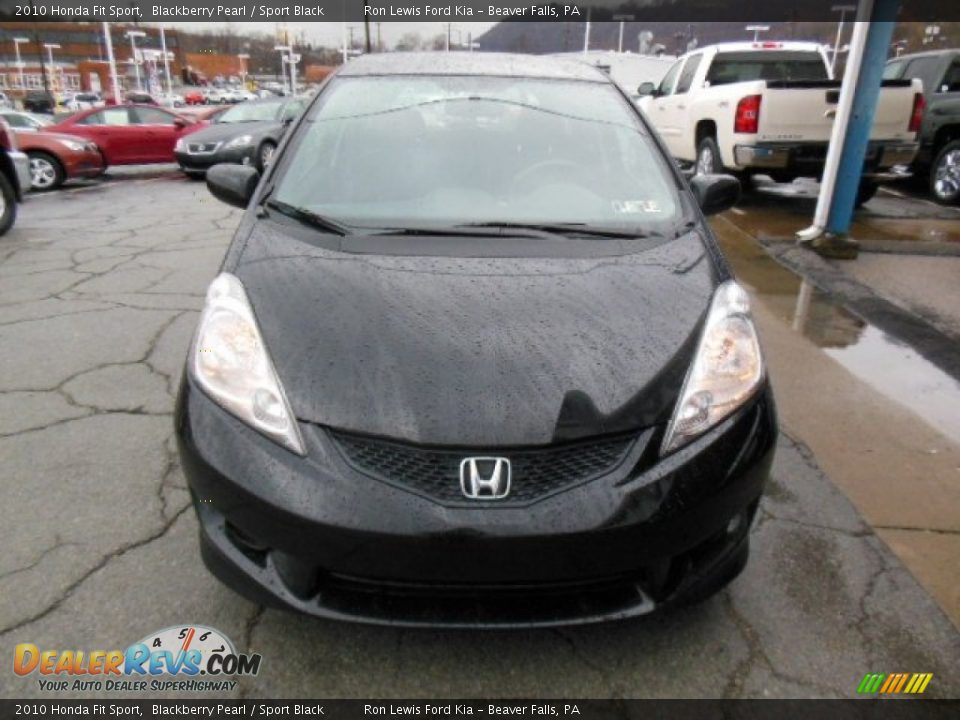 2010 Honda Fit Sport Blackberry Pearl / Sport Black Photo #3