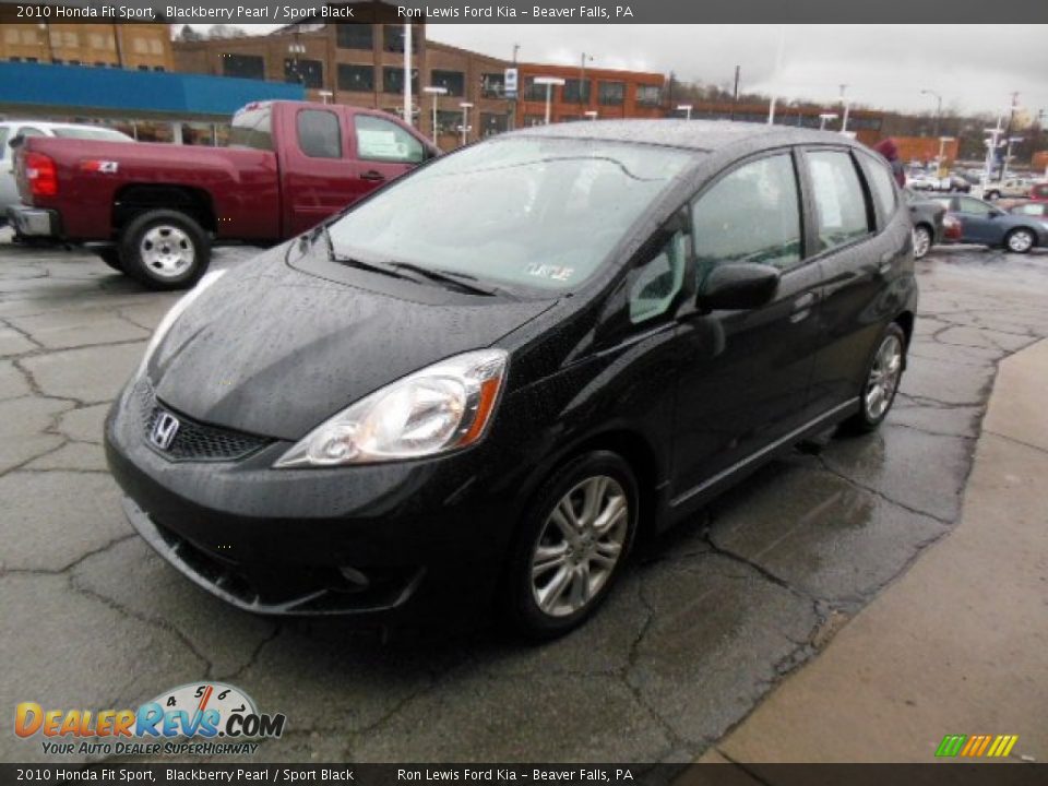 2010 Honda Fit Sport Blackberry Pearl / Sport Black Photo #4