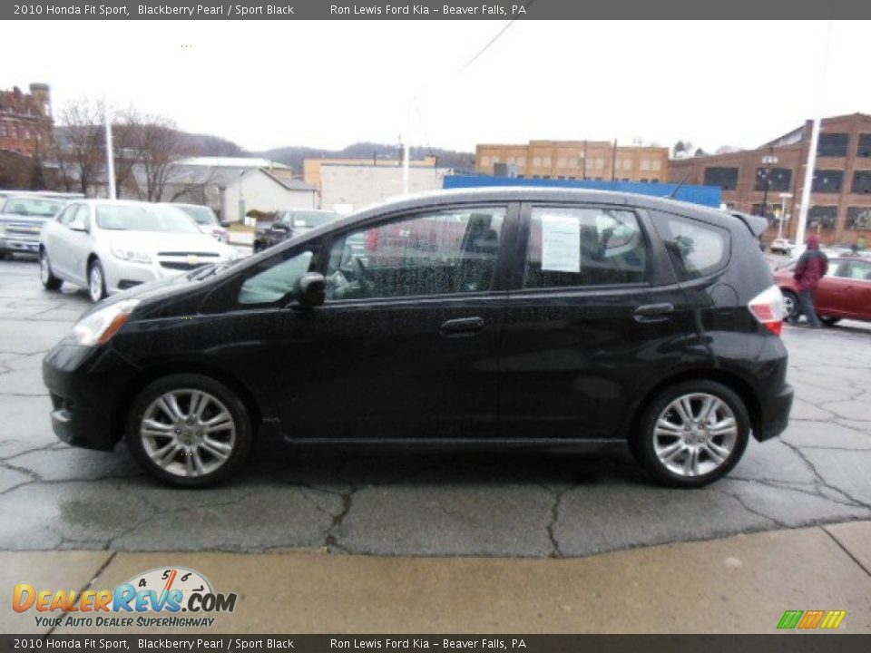 2010 Honda Fit Sport Blackberry Pearl / Sport Black Photo #5