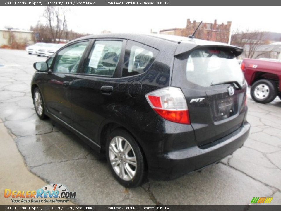 2010 Honda Fit Sport Blackberry Pearl / Sport Black Photo #6