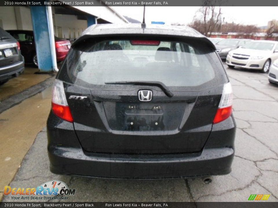 2010 Honda Fit Sport Blackberry Pearl / Sport Black Photo #7