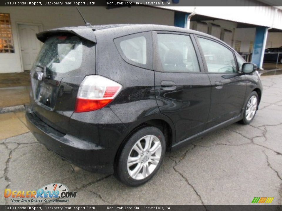 2010 Honda Fit Sport Blackberry Pearl / Sport Black Photo #8