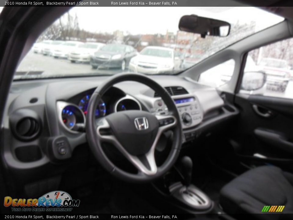 2010 Honda Fit Sport Blackberry Pearl / Sport Black Photo #10