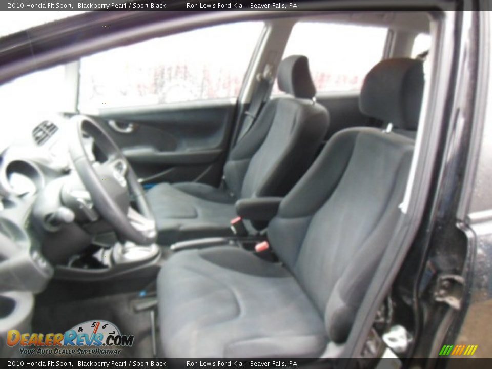 2010 Honda Fit Sport Blackberry Pearl / Sport Black Photo #11