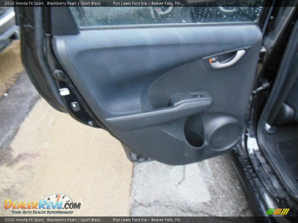 2010 Honda Fit Sport Blackberry Pearl / Sport Black Photo #14